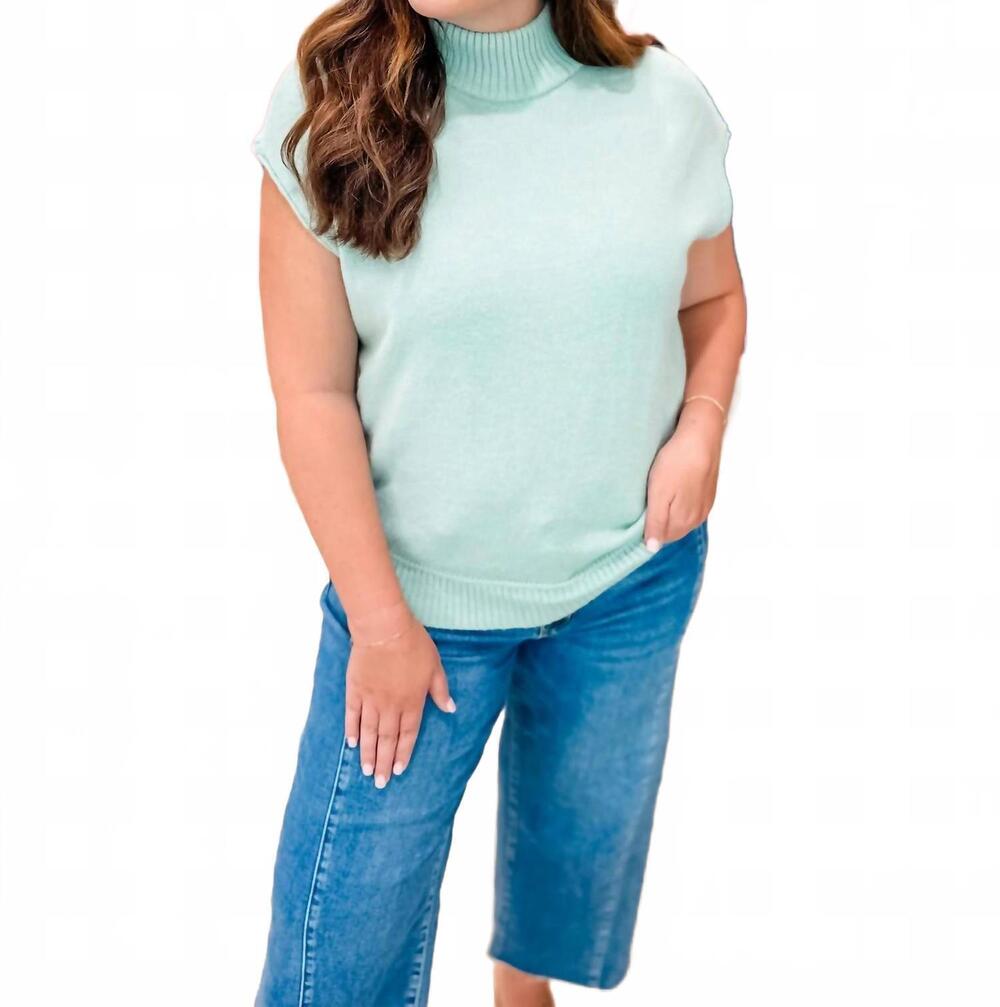 NEW PINCH call me maybe cap sleeve sweater in mint